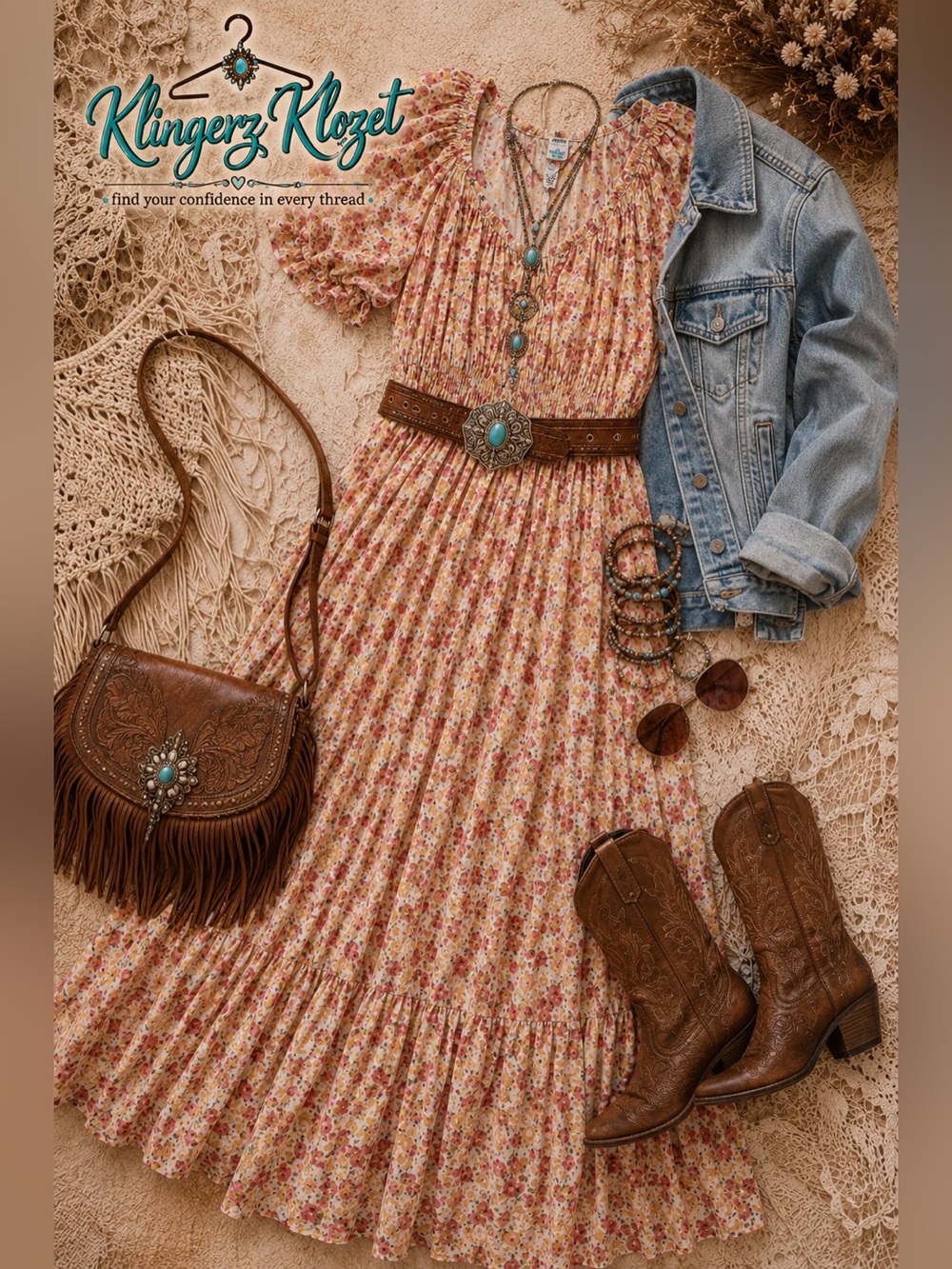 Sonoma Floral Maxi Dress XL | Romantic Boho Prairie Cottagecore